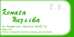 renata muzsika business card